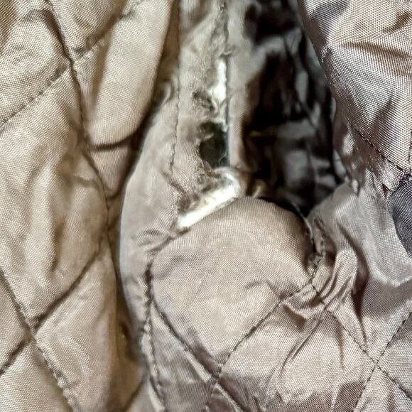 90's J.Crew Sherpa Fleece Coat — Charcoal Gray (Small) - Picture 3 of 4